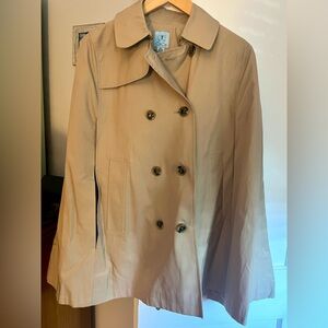 CeCe Tan Cape Trench Jacket